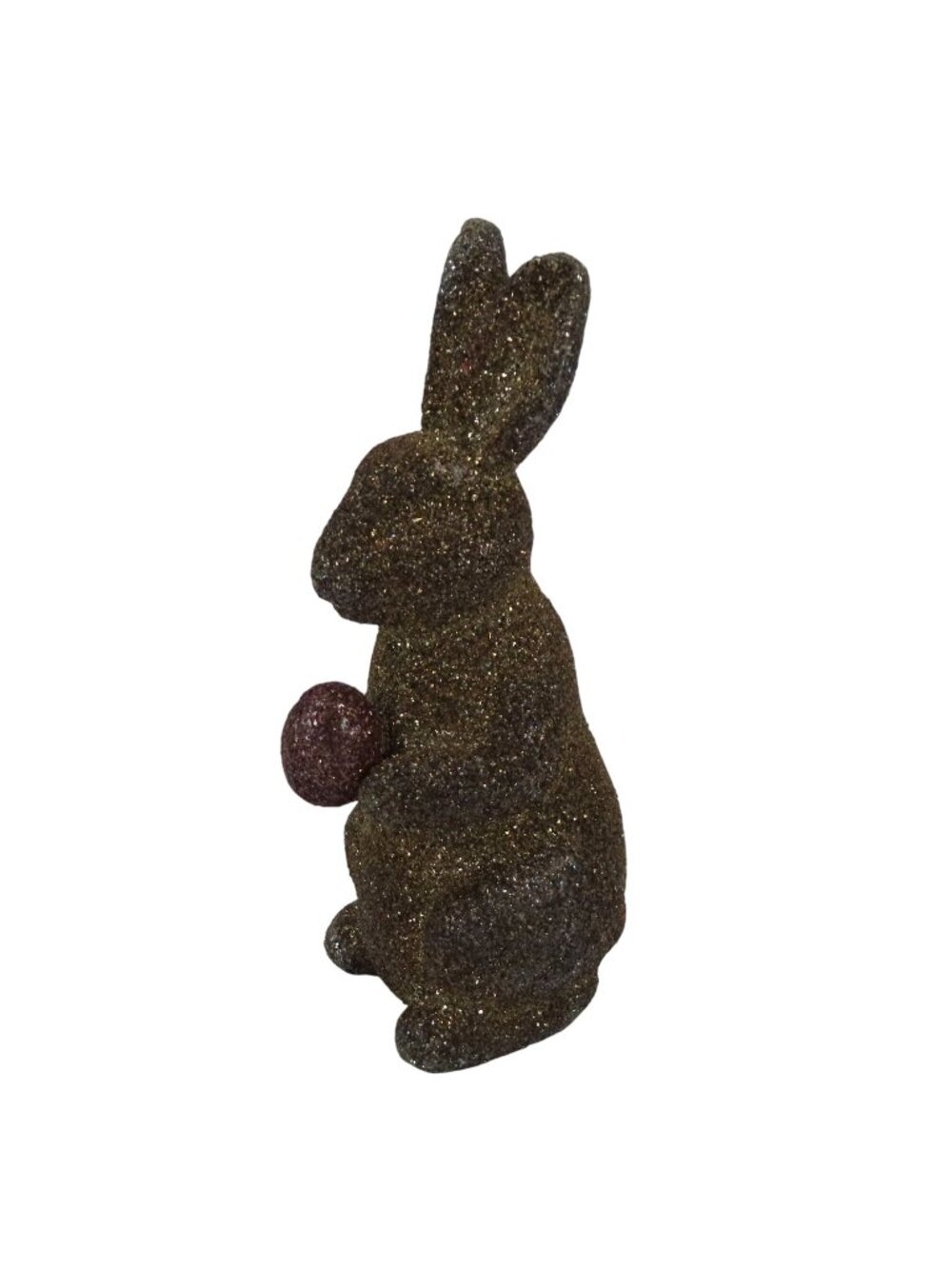 Pottery Barn 12.25in Tall Oil Slick Multicolor Glitter Easter Bunny Rabbit Egg